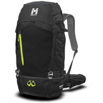 Mochila Millet Ubic 40L Unisex para Senderismo y Trekking en Negro y Verde Lima