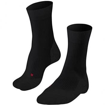 Falke TE4 Men's Sports Socks - Black, Size 39-41, Stabilizing for Tennis and Sand Courts