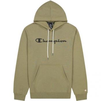 Sudadera con Capucha Champion Script Logo Print para Hombre en Color Verde