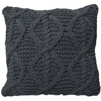 Overseas Almohada de punto 45x45 cm gris antracita