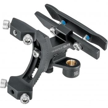 Topeak Portabidón Tri-backup Elite Negro - Portabidón, material ligero y resistente, diseño aerodinámico, compatible con la mayoría de los cuadros de bicicleta, incluye adaptador para hinchador