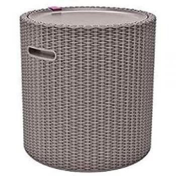 Keter - Mesa nevera para jardín Cool Stool, Capacidad 39 litros, Color capuchino