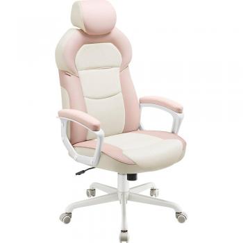 Silla gaming ajustable con reposacabezas, respaldo reclinable, tela de algodón, carga 150 kg, disponible en azul turquesa, negro o rosa