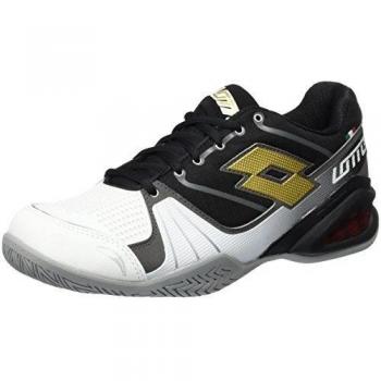 Lotto Stratosphere Speed, Zapatillas de Tenis Para Hombre, Negro / Amarillo
