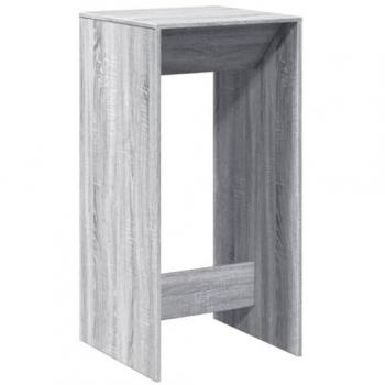 Mesa alta de bar de madera ingeniería gris Sonoma 51x50x103,5 cm