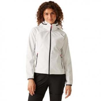 Regatta Women's Breathable Softshell Jacket - Bourda Series, White Seal Grey & Flamingo Pink, Size 18