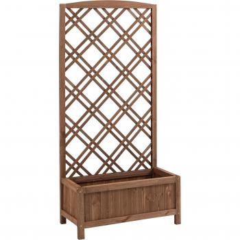 Jardinera con Celosía de Madera para Trepadoras