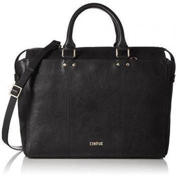 CINQUERosella Handtasche mit RV - Bolsa de Asa Superior Mujer
, color Negro, talla 38x27x11 cm
