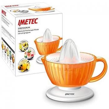 Imetec CP4 - Exprimidor eléctrico, Cono universal, Filtro antipulpa, Doble sentido de rotación, con filtro BPA Free, Recipiente 300 ml