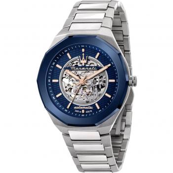 Reloj Maserati Stile Automático Esfera Azul R8823142004