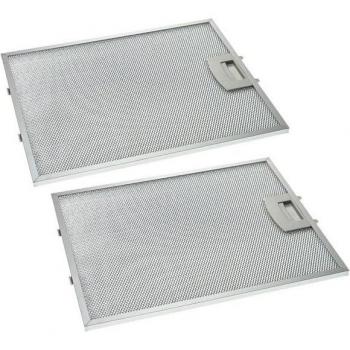 2x Filtro Metálico de Grasa Compatible con Campanas Extractoras Neff D76E21N0/01, D76E21N0GB/01, D76E34N0/01, D76M23