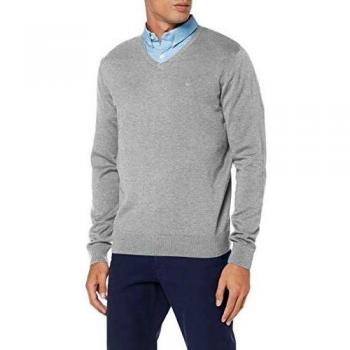 Tom Tailor V-Neck suéter, Gris