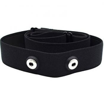 Correa elástica ajustable para el pecho para medir el ritmo cardíaco para equipos Garmin Wahoo Polar, color CooSpo Original HRM Belt Black