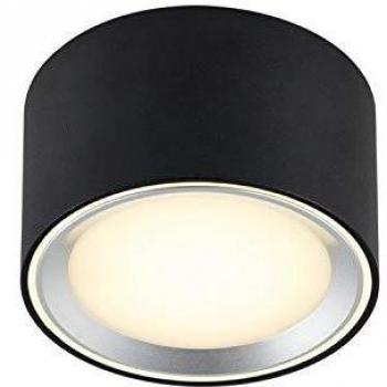 Downlight LED Fallon 8,5W Dimmable Negro/Acero 500lm 120mm
