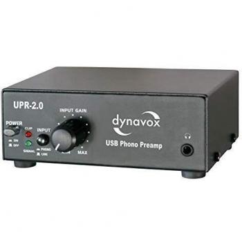 Dynavox UPR-2.0 USB - Preamplificador para tocadiscos con puerto USB, color negro