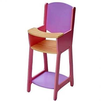 Trona de Madera Nórdica para Muñecas de 40,6 cm - Rosa/Lila