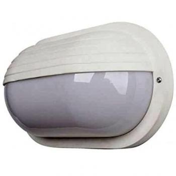 Aplique exterior oval Canopus grande 1xE27 blanco