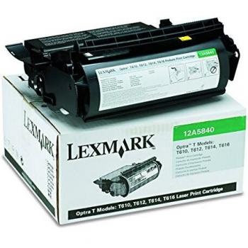 Lexmark 12A5840 Black Toner Cartridge, Yield 10,000