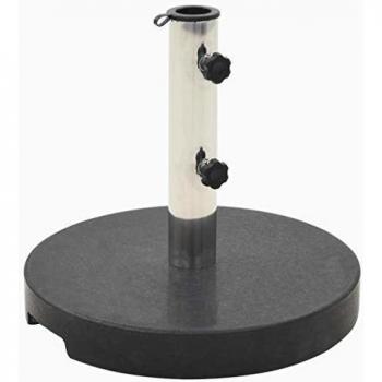 vidaXL Parasol Base Granite 20 kg Round Black