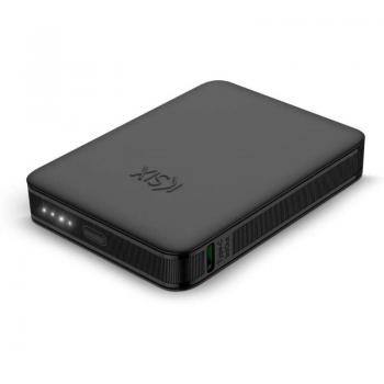 Ksix Nano Powerbank Ultra Compacta 20W USB-C a USB-C 5.000mAh Negra