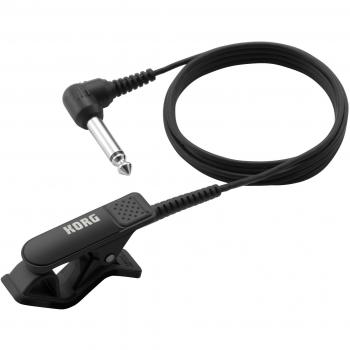 Korg CM-300-BK Wired Contact Microphone with Hook, 1.5m, Black