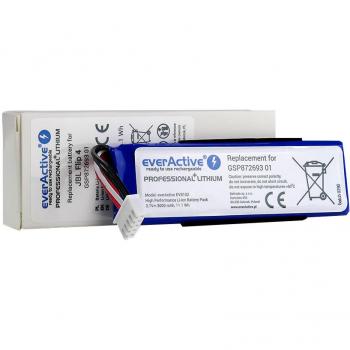 Batería recargable de litio EverActive EVB102 para altavoz JBL Flip 4 - 3000mAh