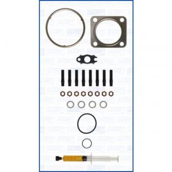 Conjunto de montaje del turbocompresor AJUSA JTC12381, incluye todas las piezas necesarias para la instalación del turbocompresor, fabricado con materiales de alta calidad para asegurar durabilidad y rendimiento óptimo