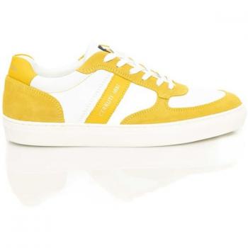 Cerruti 1881 Yellow Leather Sneakers for Men - EU43/US10