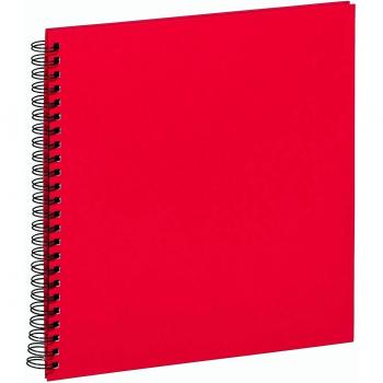 Pagna 12180-03 Viva - Álbum en espiral, 310 x 320 mm, cubierta de lino, en cartulina fotográfica negra, 40 páginas, color rojo