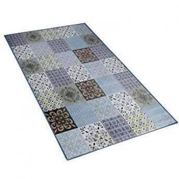 Alfombra Rectangular Multicolor de Tela Patchwork Costera 80 x 150 cm