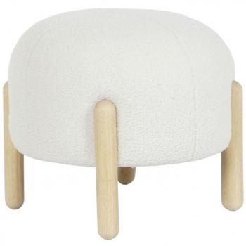 Reposapiés DKD Home Decor 45 x 45 x 36 cm Madera Blanco