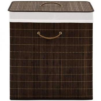Sonata Bamboo Laundry Bin Rectangular Dark Brown
