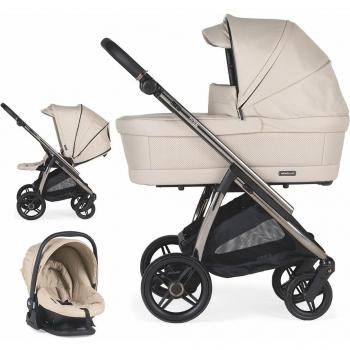 Trío Bébécar Flowy KO-435 Fumé/Negro - Sistema de Viaje con Silla, Capazo y Grupo 0+