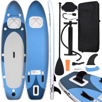 Tabla Paddle Surf Hinchable Azul Marino 360x81x10 cm - Vidaxl