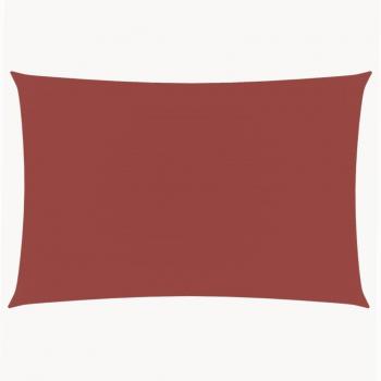 Toldo de Vela Rectangular de Tela Oxford Terracota 3,5x5 m