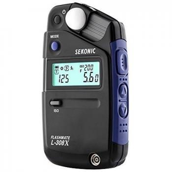 Sekonic FLASHMATE L-308X Photographers and Film Makers Exposure Meter - Black/Blue