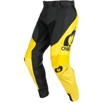 Pantalones de motocross O'Neal Mayhem Hexx - Negro Amarillo (36)