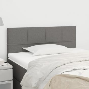 Cabecero de tela gris oscuro 100x5x78/88 cm Vidaxl