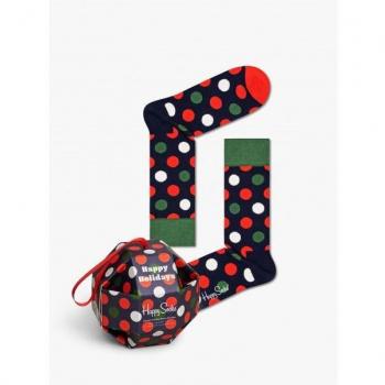 Happy Socks Big Dot Gift Boxed Socks - White, Red, Dark Green - Size: 36-40 / Multi Coloured - Size: 4-7 Unisex