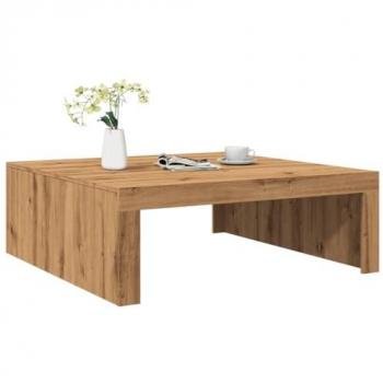 Mesa de centro madera de ingeniería roble artisan 100x100x35 cm