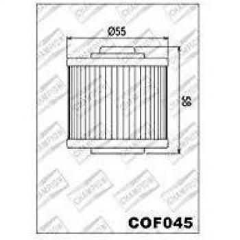 Filtro de aceite Champion COF045 y COF046