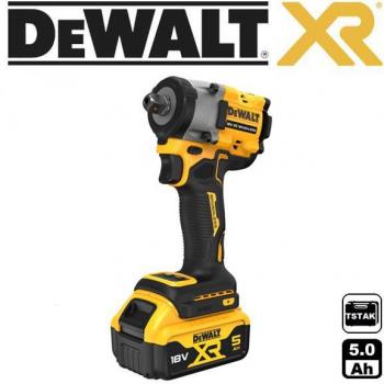 Llave de impacto eléctrica a batería Dewalt DCF922P2T-QW, 1/2, 18V, torque de 406Nm, incluye 2 baterías de 5Ah y maletín TSTAK
