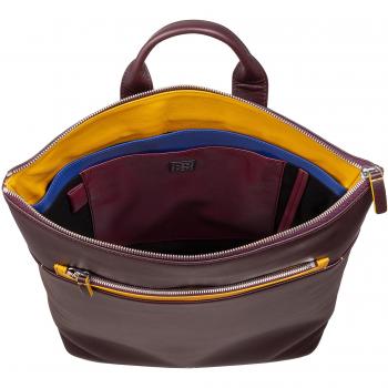 Mochila grande de hombre de piel para portátil 16' con cremallera Dudu
