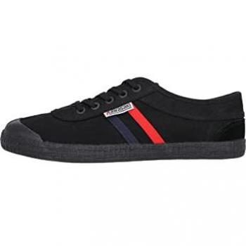 Zapatillas Retro Kawasaki Unisex K192496 Negros de Tela Planas con Cordones - Casual EU 39