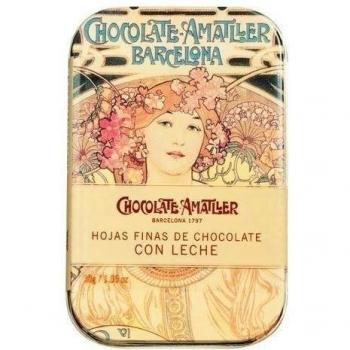 Chocoart - Hojas finas de chocolate con leche amatller 30 g