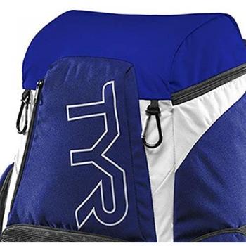 TYR Alliance Team 45L Swimming Backpack - Blue and Black