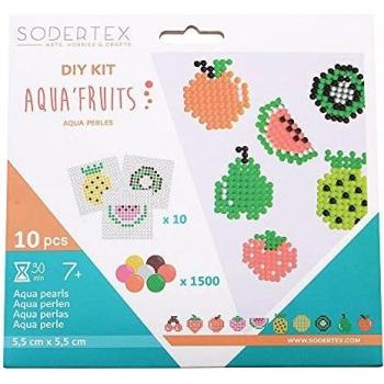 Pack de 1500 Perlas Aqua Fruits - 3x3 mm - 10 Modelos - Asortimiento de 7 Colores