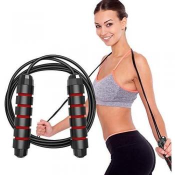 Cuerda Saltar,Jumping Rope,Skipping Rope,Cuerda de salto ajustable para mujeres Hombres Fitness, quema de grasa, entrenamiento de resistencia
