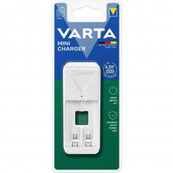 Cargador de Pilas Varta 57656 101 401 Mini 2 Pilas Blanco AA/AAA