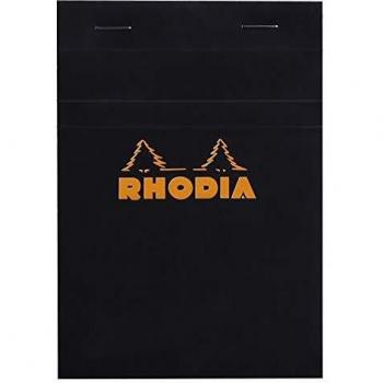 Bloc Grapado Rhodia Negro 5x5 cm, 10,5x14,8 cm, DIN A6, cuadriculado